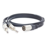  Cable Canon Xlr Macho  A 2 Plug Mono L Y R 1,2mts Hamc