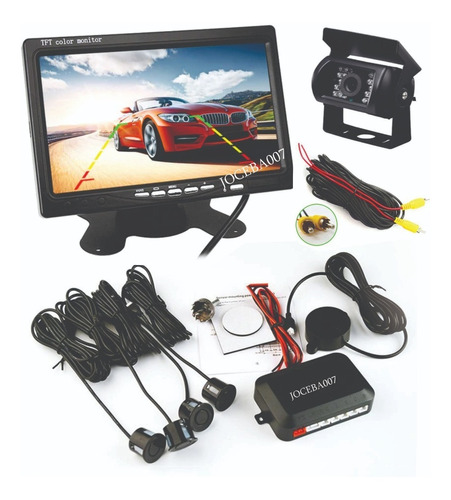 Monitor 7 PLG Con Camara Y Sensores De Reversa Camiones