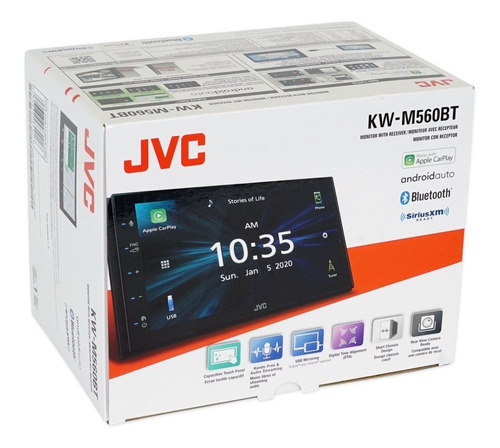 Estereo Pantalla 6.8 Carplay Androidauto 6rca Jvc Kw-m560bt