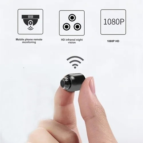 Mini Câmera Wi-fi Sem Fio 1080p Vigilância Noturna Segura