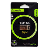 Pen Drive 64gb Mini Nano 2.0 Som/tv/pc Metal Original Nf