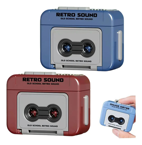 2 Llaveros De Grabadora Retro - Grabación + Reproducción