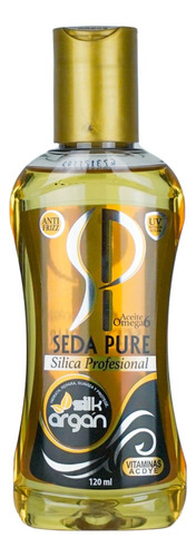 Seda Pure Argan 120 Ml, Con Termo Protección,  Silica 3 En 1