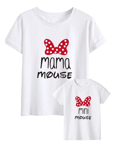 Poleras Madre E Hija, Mamá Mouse - Minnie Mouse