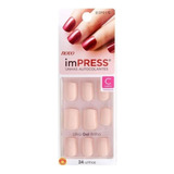 Unhas Autocolantes Kiss Ny Impress Bubble Gu Curto Bip015