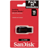 Pack X 6 Pendrive Sandisk 16 Gb Pen Usb Somos Mayoristas