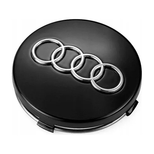 Tapas Central De Rueda Audi Emblema Aro Negro Foto 2