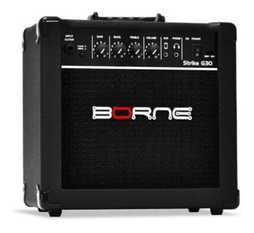 Cubo Amplificador Para Guitarra Borne Strike G30 Preto 15w 110v/220v