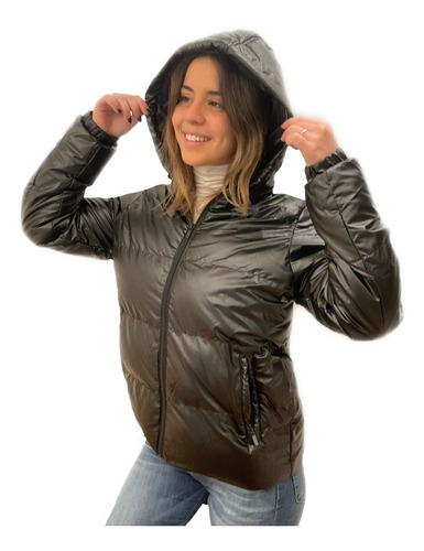 Campera Puffer Engomada Bonn Abrigada Mujer Importada