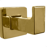 Cabide Dourado Simples Porta Toalha De Rosto Quadrado Metal