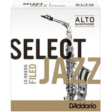 Palheta Sax Alto Rico Select Jazz Filed 2,0 Soft - Daddario
