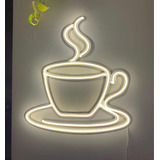 Taza Café Neón Led - 60cm Con Fuente -