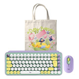 Combo Logitech Mouse Pop+ Teclado Pop Keys+ Totebag Lila