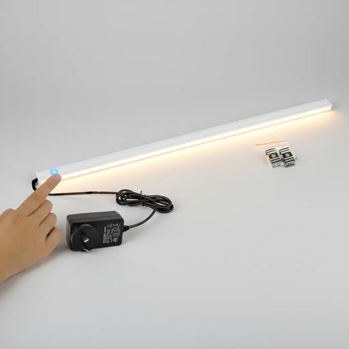 Tira Led 60 Cm + Sensor Aluminio Cocina Mesada Bajo Alacena