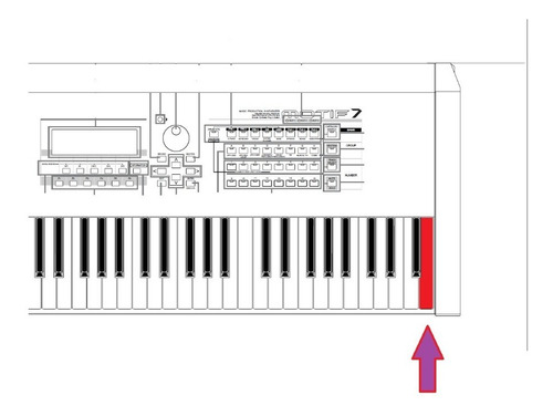 Tecla G' Teclado Yamaha Sy99 Motif 7 (ultima Tecla Da Base)