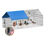 Injopexi Gallinero De Metal De 71.7 X 30 X 31 Pulgadas Para