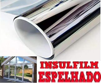 Insulfilm Espelhado Prata Profissional 8m X 50cm Reduz Calor