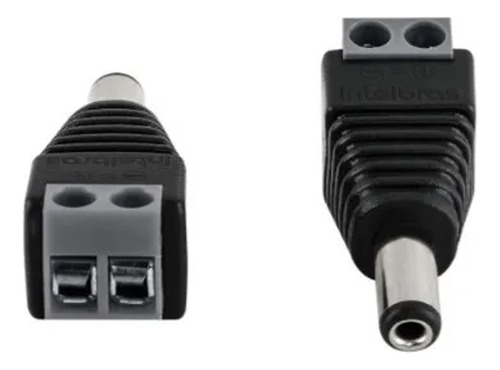 Conector P4 Macho Borne Alimentação Câmeras Cftv 10 Unidades