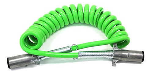 Cable En Espiral Abs De 7 Vías Mytee Products 15 Ft (verde)