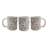 Taza Tazon Con Diseño Corazones Romantico