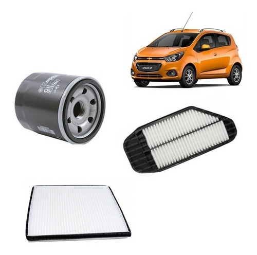 Kit Filtros Aceite/aire/polen Spark Gt 1.2 2010/2019