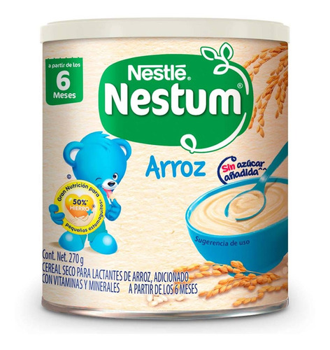 Cereal Infantil Nestum Etapa 1 Arroz Lata 270g