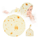 Manta Cobertor C/diseño De Tortilla Burrito Para Bebés Niños