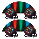 Proton Par 18 Led Rgb Efectos Iluminacion Luces Dj Boliche Pack 4