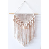 Tapiz En Macrame Modelo Caracoles Crudo