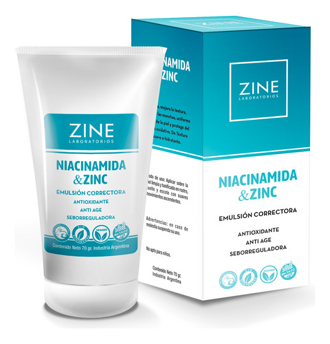 Crema Niacinamida Y Zinc 70gr Zine - Antiage, Antioxidante