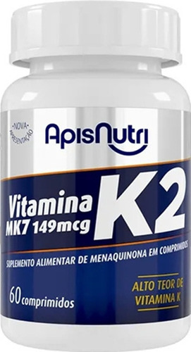 Vitamina K2 - Mk7 - 60 Cápsulas 