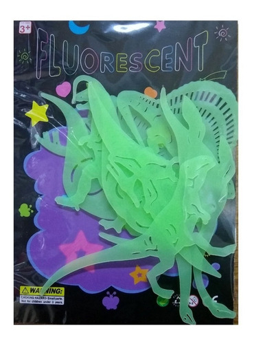 Dinosaurios Fluorescentes X16 Brillan En La Oscuridad 