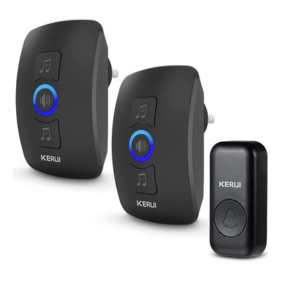 timbres inalambricos Impermeable Con Luz Led 1 Transmisor 2 Receptores Negro 60 melodías y 6 niveles de volumen Range de Alcance Inalámbrico de 320 Metros\u002F 1050FT | MercadoLibre