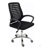 Kit 6 Cadeiras De Escritório Office Base Cromada Executiva