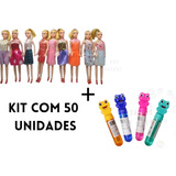 Kit Brinquedos Crianças 50pçs Boneca E Bolha Sabão