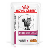 Alimento Royal Canin Veterinary Diet Feline Renal Para Gato Adulto Todos Los Tamaños Sabor Pollo En Sobre De 85 g