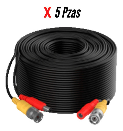 Kit De 5 Cables Siames 50 Metros Para Camaras De Seguridad