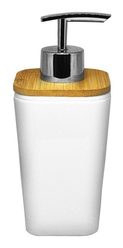 Dispenser Jabón Liquido Jabonera Dispenser Silmar Online Color Blanco Tapa Madera