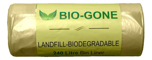 100 Bolsas De Basura Biodegradable Extra Grande 240 L 90x145 Color Gris