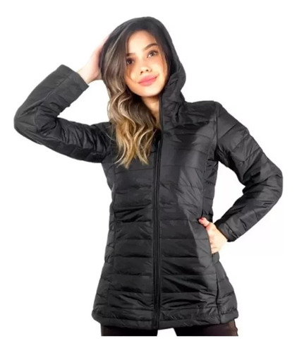 Casaco Bobojaco Jaqueta Puffer Feminina Corta Vento Inverno