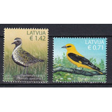 2015 Fauna- Aves Oriol Chorlito - Letonia (sellos) Mint