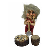 Troll Llama Clientes + Comedero 11cm Figura De Resina