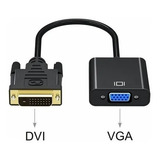 Adaptador Conector Vga Femea Para Dvi 24+1 Pinos X Macho