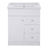 Mueble Vanitorio Lacado Blanco Mas Cubierta De Liza 70x47cm