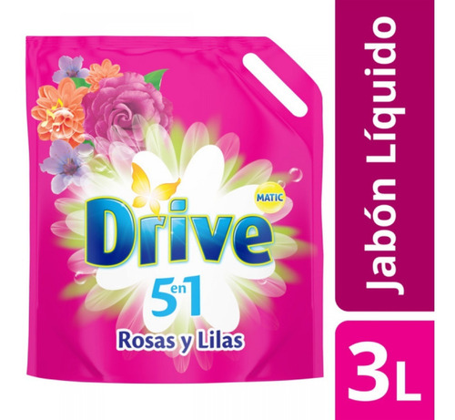 Jabón Líquido Drive Matic Rosas Y Lilas 3l