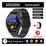 Smart Watch Para Hombre Glucemia Ecg +ppg Llamada Bluetooth Color De La Malla Steel Black B