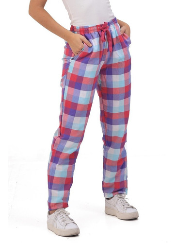 Pantalon Cuadrille Tipo Pijama Hombre Mujer Relax Comodo