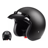 Casco Moto Abierto 3/4 Roda Vintage Cafe Racer Certificado