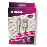 Cable Soul Para iPhone 6 7 8 8 X Xr 11 Carga Rápida 2 Metros