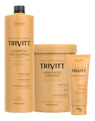 Trivitt Shampoo 1l + Condicionador + Hidratação Intesiva 1kg